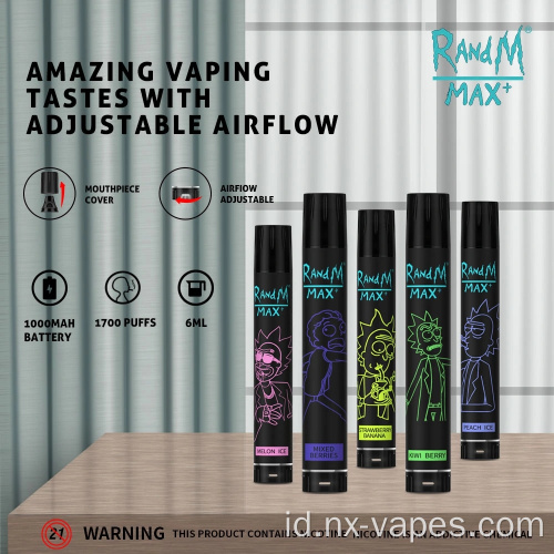 Randm max 1700 puff plus 6ml